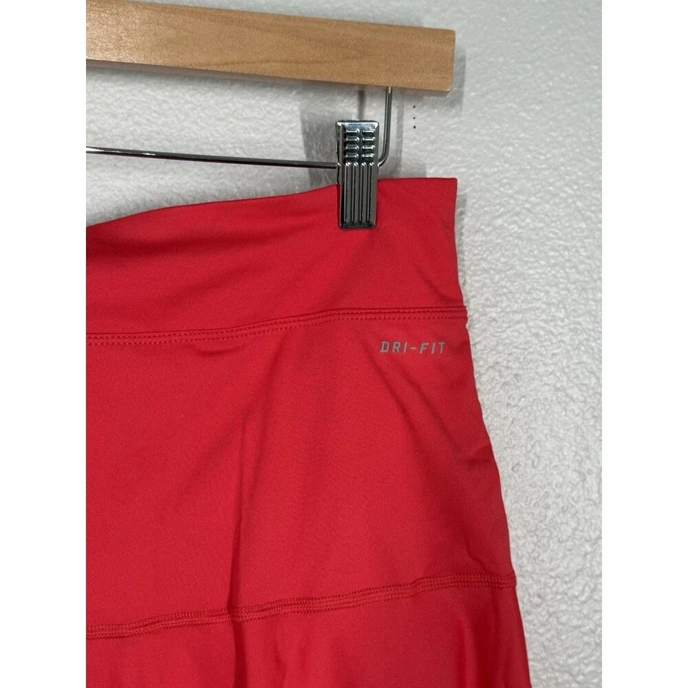 Nike Womens Flirty Knit‎ Skirt Skort Coral Dri-Fit Tennis Golf Size L Pickleball